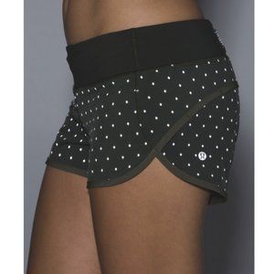 Lululemon olive army green reflective speed shorts